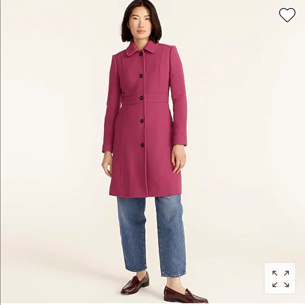 Talbots Italian Woven Wool lady day coat Pink Sz 4 NWT